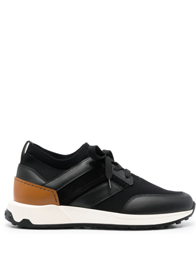 Tod's Leather Low-top Sneakers In Black
