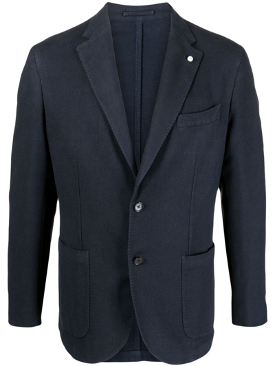 Luigi Bianchi Single-breasted Jacket In Blue