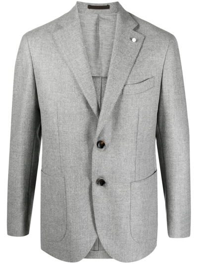Luigi Bianchi Single-breasted Jacket In Gray