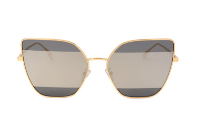 Fendi Eyewear Butterfly Frame Sunglasses In Gold