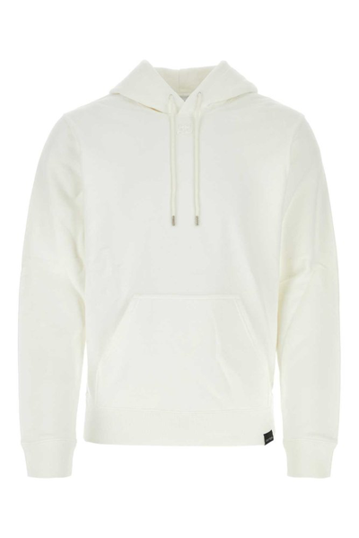 Courrèges Logo Drawstring Hoodie In White
