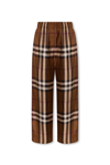 BURBERRY BURBERRY CHECKED ELASTICATED WAISTBAND TROUSERS
