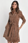 Lulus Simple Affection Brown Corduroy Mini Dress With Pockets In Brown