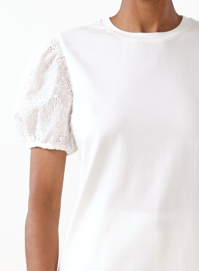 Jason Wu Women's Eyelet Puff-sleeve T-shirt In White
