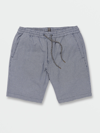 Volcom Frickin' Mix Elastic Waist Cotton Shorts In Blue