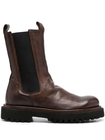 Officine Creative Wisal Dd 107 Leather Boots In Brown