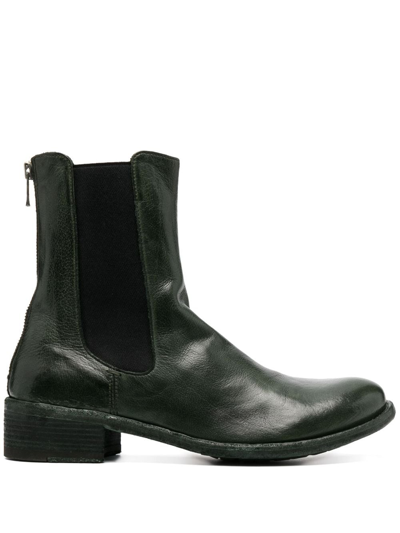 Officine Creative Lison Leather Boots In Green
