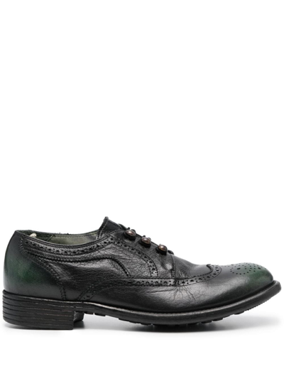 Officine Creative Calixte 035 Perforated Leather Oxfords In Black