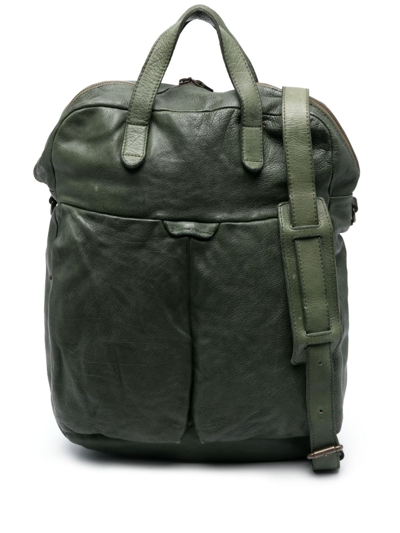 Officine Creative Helmet 041 Leather Tote Bag In Green