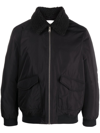 Zadig & Voltaire Faux-shearling Collar Jacket In Black