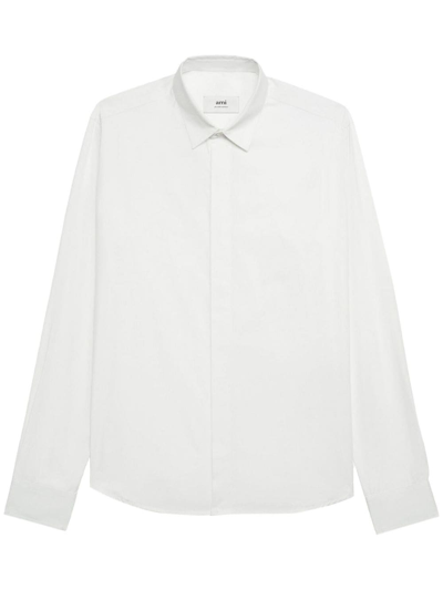 Ami Alexandre Mattiussi Cotton Poplin Shirt In White