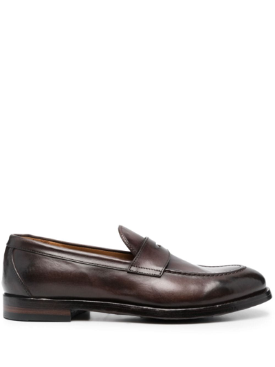 Officine Creative Tulane 002 Leather Loafers In Brown