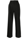 B+ab High-waisted Wide-leg Trousers In 黑色