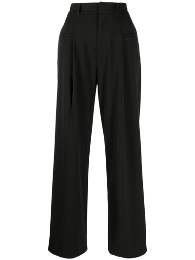 B+ab High-waisted Wide-leg Trousers In Black