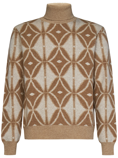 Etro Patterned Sweater In Beige