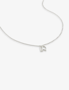 Monica Vinader Womens Sterling Silver R Letter-charm Recycled Sterling-silver Pendant Necklace In Sterling Silver