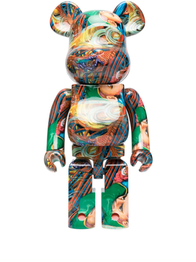 Medicom Toy Bearbrink Abstract-print Collectible In Green