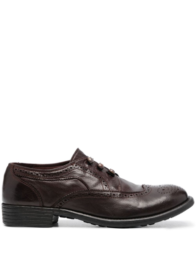 Officine Creative Calixte 035 Leather Oxfords In Brown
