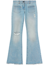PALM ANGELS LOW-RISE BOOTCUT JEANS