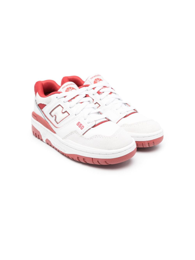 New Balance Kids' 550 Lace-up Sneakers In Red
