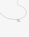 Monica Vinader Womens Sterling Silver Q Letter-charm Recycled Sterling-silver Pendant Necklace In Sterling Silver