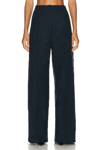 Acne Studios Wide Leg Trouser In Navy Blue