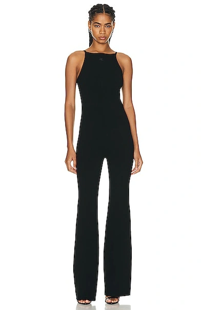 COURRÈGES NECKLINE MILANO KNIT JUMPSUIT