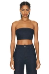 Grlfrnd Lilah Denim Tube Top In Beverly Hills
