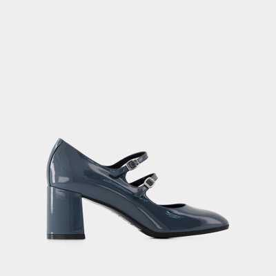 Carel Alice Pumps -  - Patent Leather - Grey Blue