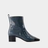Carel Bottines Estime -  - Cuir Verni - Bleu Gris/noir In Blue