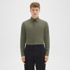 Theory Sylvain Shirt In Structure Knit In Uniform