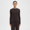 Theory Crewneck Sweater In Feather Cashmere In Mink