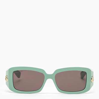 Gucci Rectangular Green Sunglasses