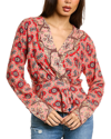 Free People Falling For You Floral Print Peplum Top