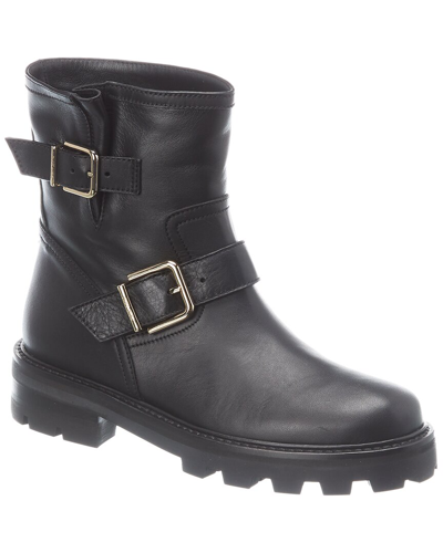 Jimmy Choo Youth Ii Biker Boots In Black