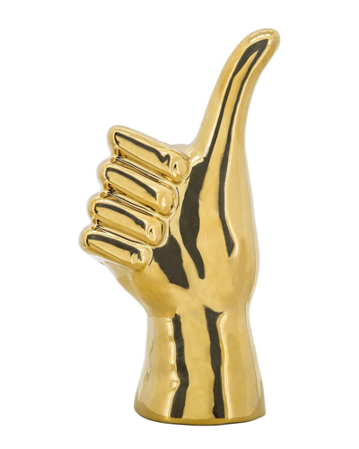 Sagebrook Home 6in Thumbs Up Table Deco In Gold
