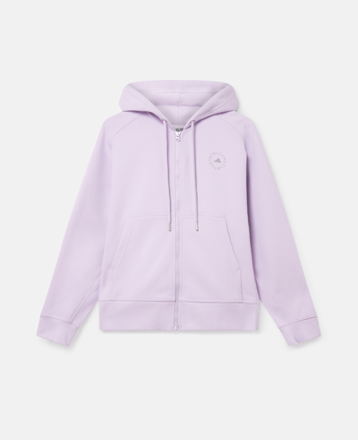 Stella Mccartney Logo Zip Hoodie In Purple Glow