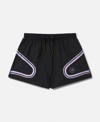 Stella Mccartney Truepace Running Shorts In Black/purple Glow