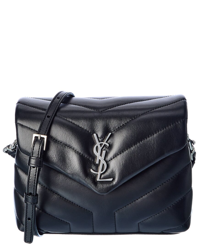 Saint Laurent Loulou Toy Leather Shoulder Bag In Black