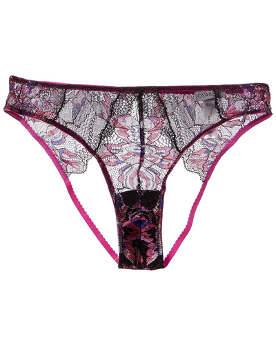 Cosabella Puglia Mesh Pattern Mini Bikini Panties In Purple