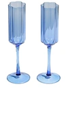 Fazeek Blue Wave Flute Set In Blue