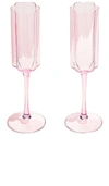 Fazeek Pink Wave Flute Set In Pink