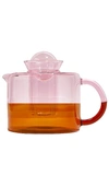 Fazeek Pink & Orange Two Tone Teapot In Pink & Amber