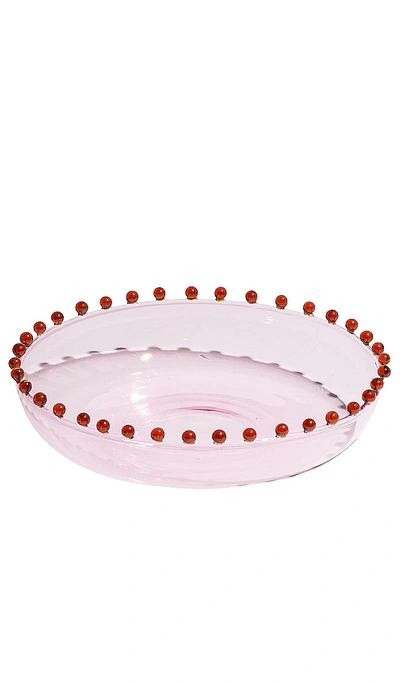 Fazeek Pearl Platter In Pink & Amber