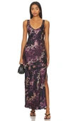 Free People Worth The Wait Floral Maxi Dress In Purple