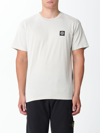 Stone Island White Patch T-shirt In White 1