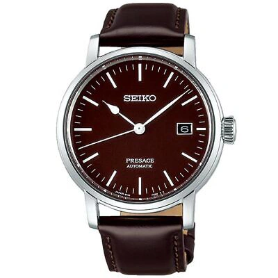 Pre-owned Seiko Presage Sarx067 Brown Mechanical Automatic Leather Men's Watch In Box