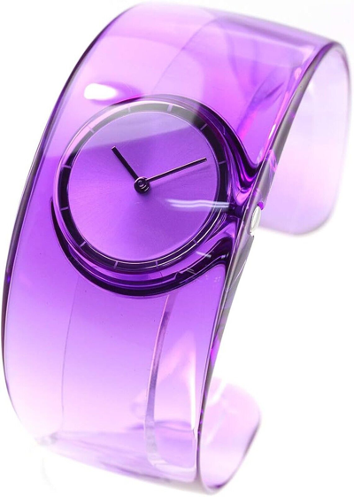 Pre-owned Issey Miyake Tokujin Yoshioka O Design Wrist Watch Purple