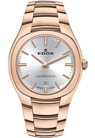 Pre-owned Edox 57004-37r-air Les Bemonts Ladies Watch 30mm 3atm