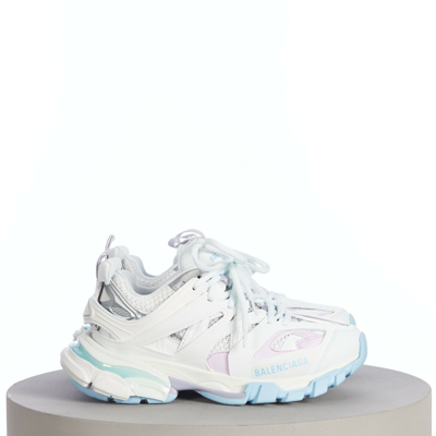Pre-owned Balenciaga 995$ Women's Track Sneaker - White And Pastel Mesh And Nylon